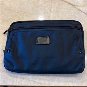 Tumi Alpha 12"W x 9"T Darkest Blue Black Laptop Cover Travel IPad Organizer